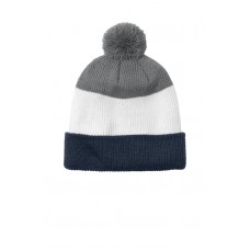 Port Authority Cozy Striped Pom Beanie C979