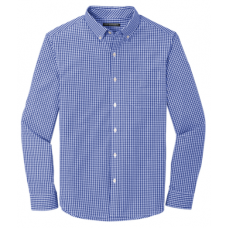 Men's Long Sleeve Gingham Easy Care Dress Shirt W644