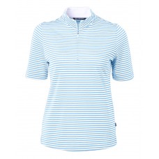 Cutter & Buck Ladies Virtue Pique Stripe Half Zip LCK00157