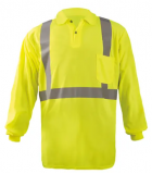 Moisture Wicking, Birdseye, Hi-Viz Long Sleeve Polo LUXLSPP2B