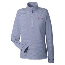 Vineyard Vines Ladies Microstripe Sankaty 1/2-Zip Pullover K002521