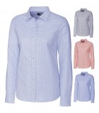 Cutter & Buck Ladies' Oxford Stripe L/S Button Down LCW00004 Cutter & Buck Ladies' Oxford Stripe L/S Button Down LCW00004
